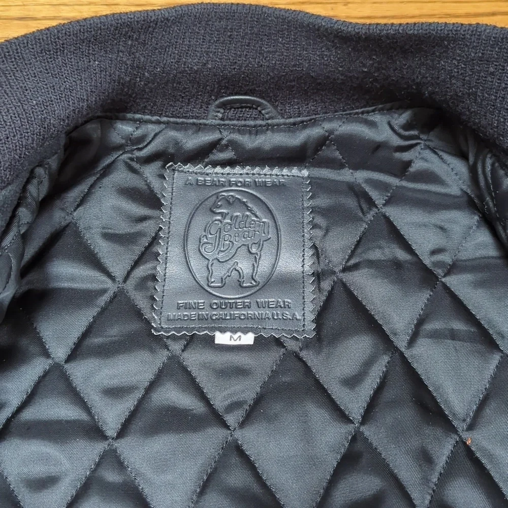 Like New Golden Bear Black Varsity Jacket - Picture 5 of 11